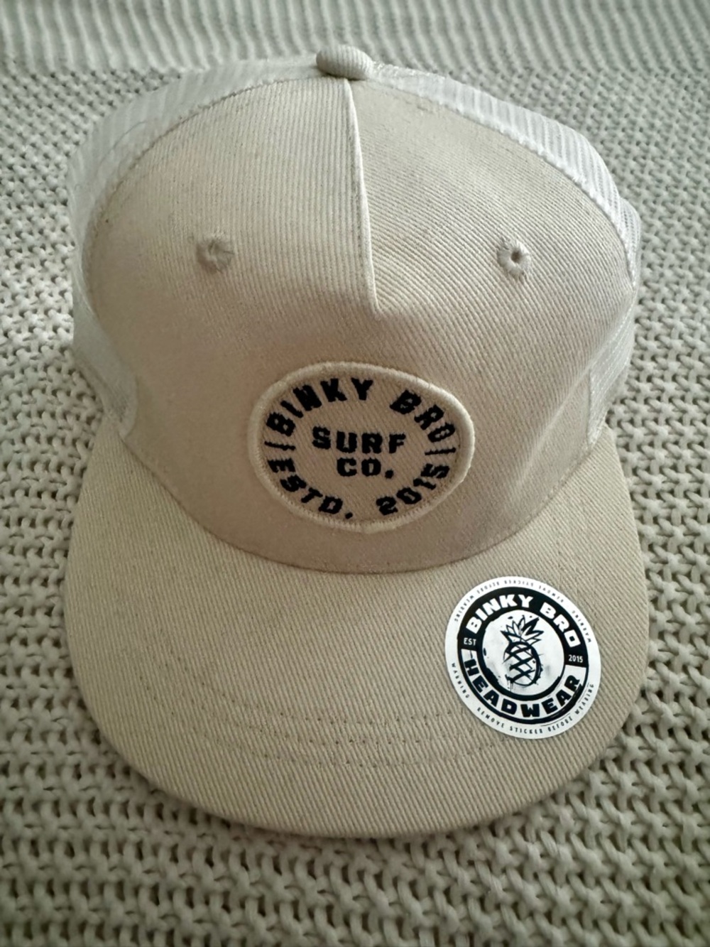 Binky Bro Surf Co. Kids Beige Trucker Hat